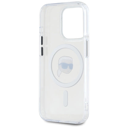 Karl Lagerfeld IML Metal Karl Head MagSafe Case for iPhone 15 Pro Max White_6