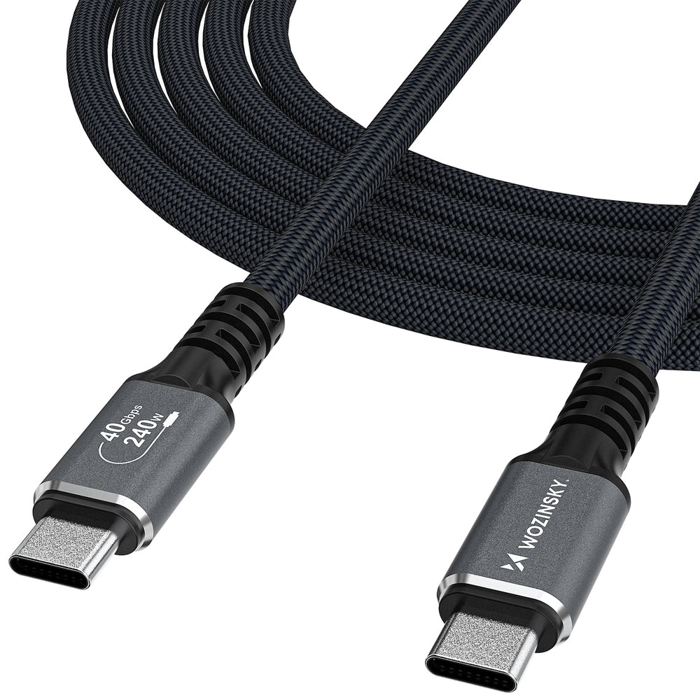 Wozinsky WPS-UY415S USB-C Thunderbolt 4 Cable 240W 1.5m 4K - Black_0