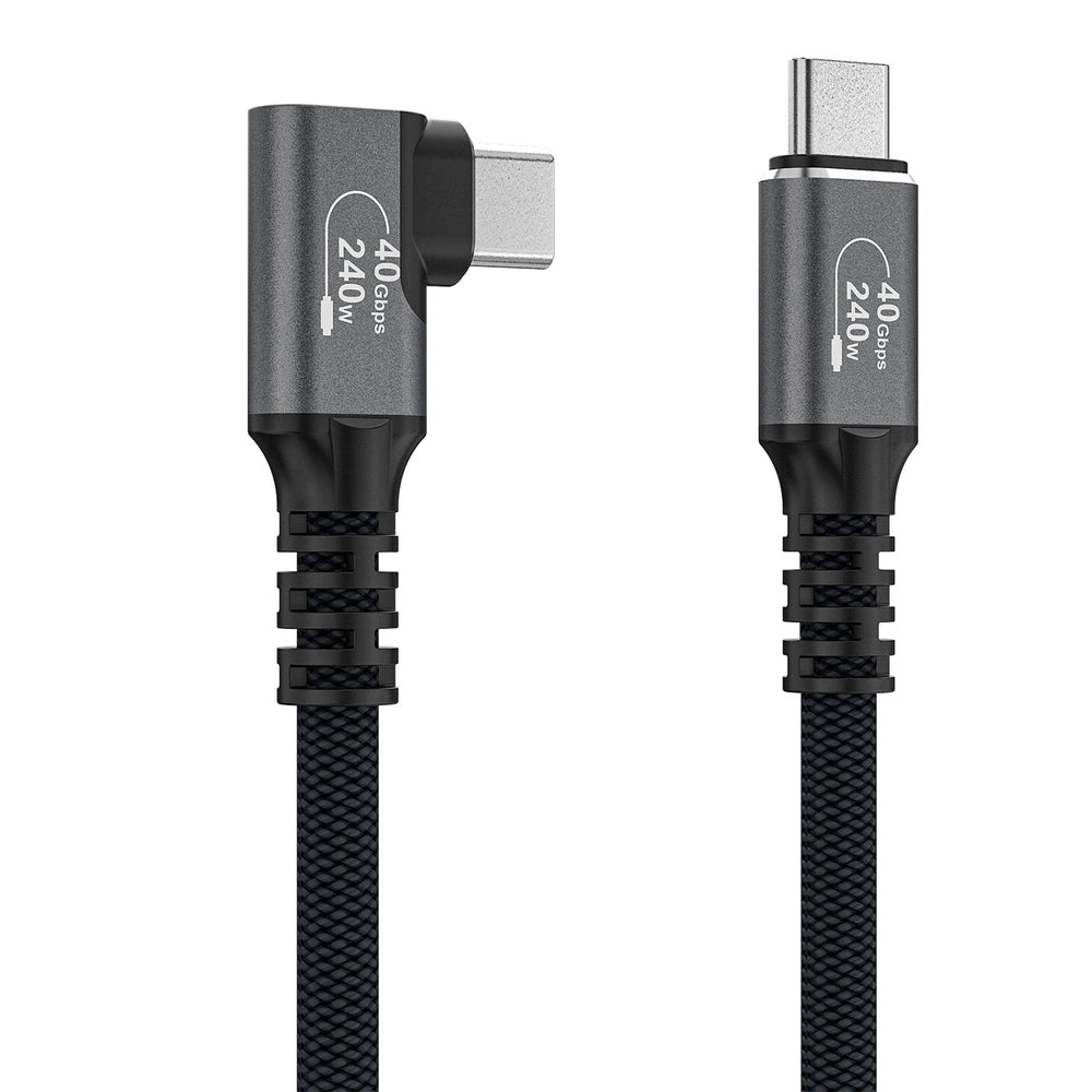 Wozinsky WPS3-UY41S USB-C Thunderbolt 4 240W 1m 4K Angled Cable - Black_4