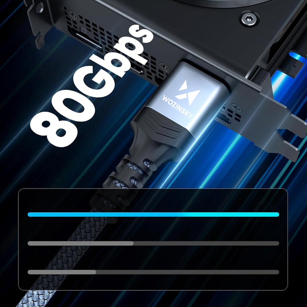 Wozinsky WPS-16AYL1S DisplayPort 2.1 Cable VESA Certified 80 Gb/s 16K@60Hz 8K@120Hz 4K@240Hz HDR HDCP DSC 1m - Black_8