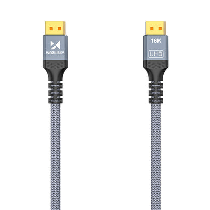Wozinsky WPS-16AYL2S DisplayPort 2.1 Cable VESA Certified 80 Gb/s 16K@60Hz 8K@120Hz 4K@240Hz HDR HDCP DSC 2m - Black_1