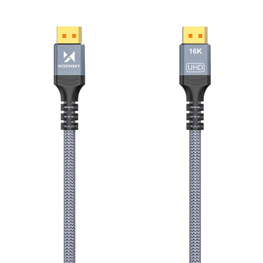 Wozinsky WPS-16AYL3S DisplayPort 2.1 Cable VESA Certified 80 Gb/s 16K@60Hz 8K@120Hz 4K@240Hz HDR HDCP DSC 3m - Black_0
