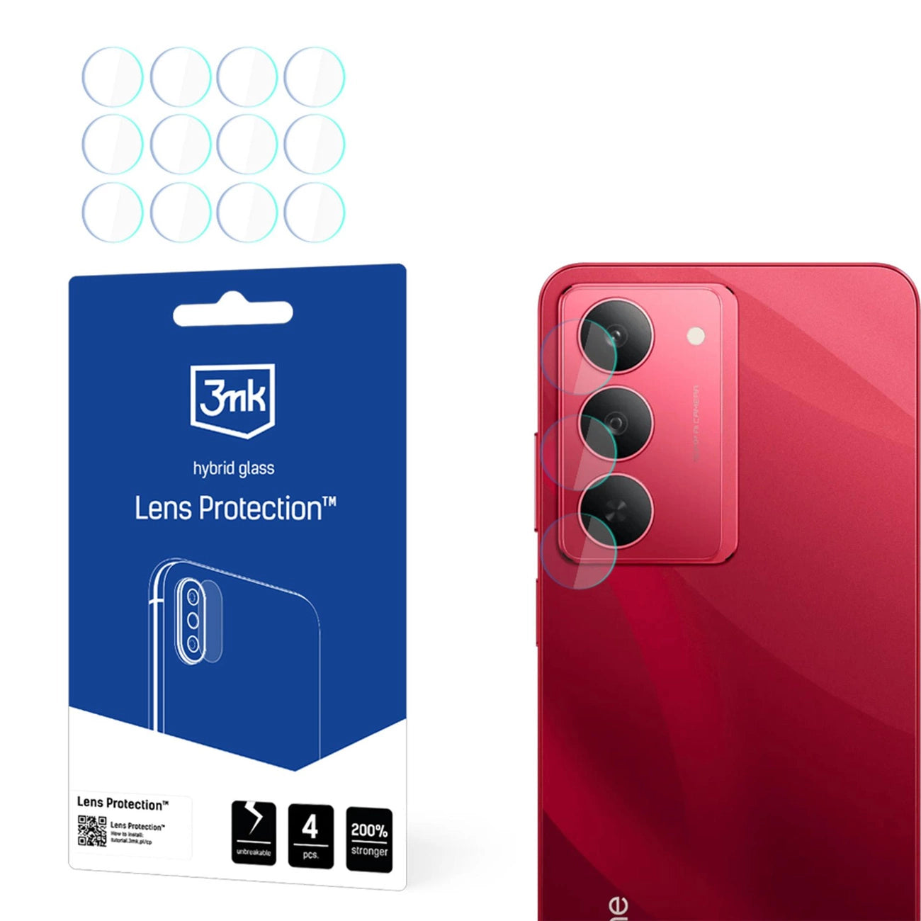 Camera Lens Glass 3mk Lens Protection for Realme 14x_0