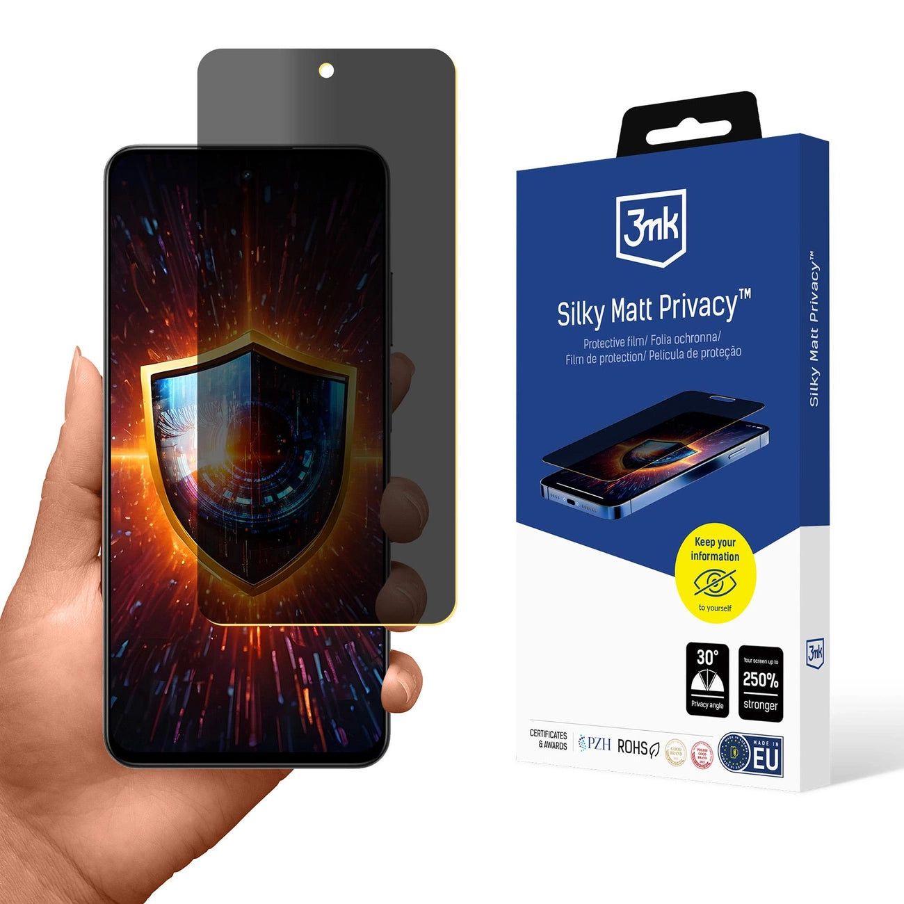 3mk Silky Matt Privacy™ Privacy Screen Protector for Realme 14x_0