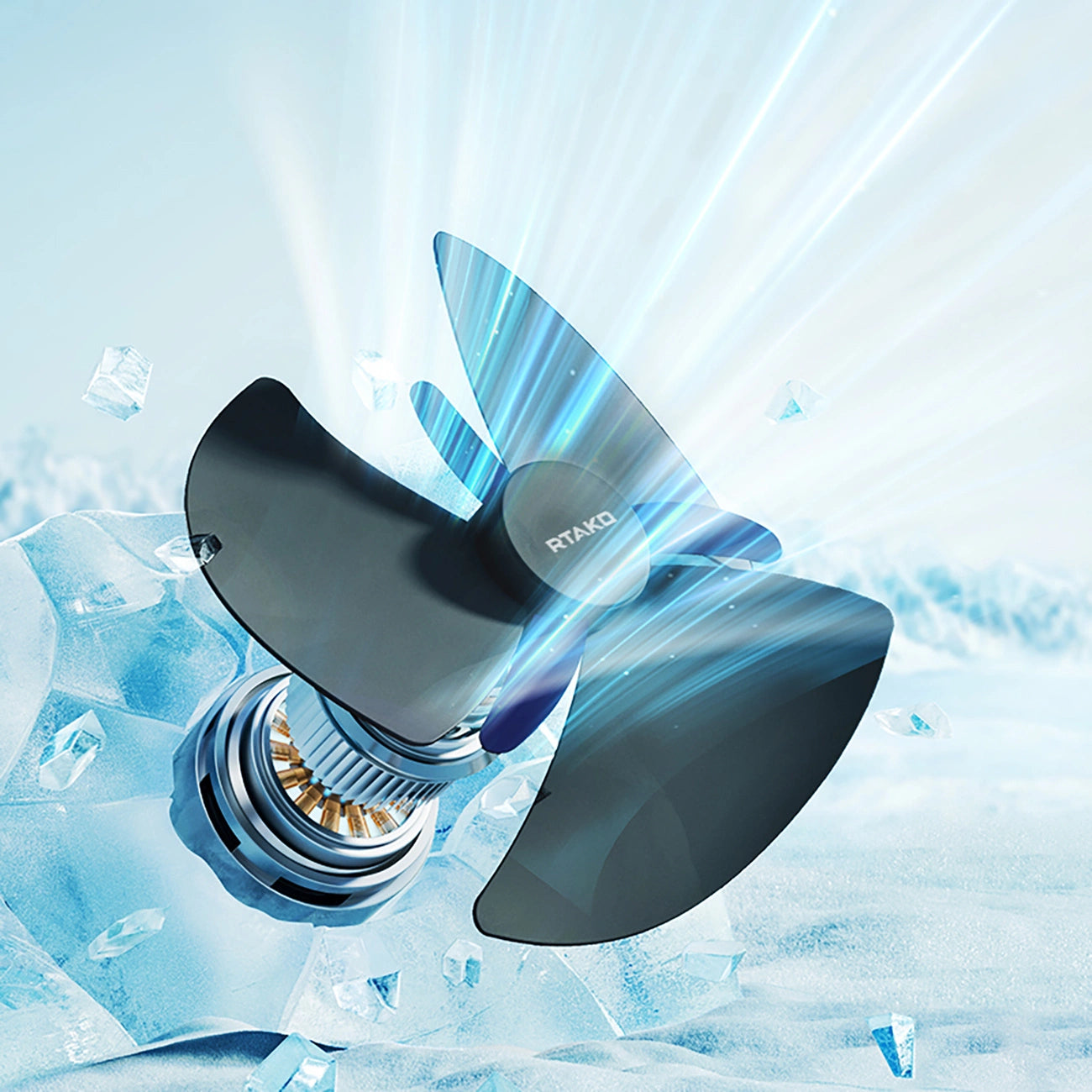 Rtako WD0Y6S Dual Impeller Mini Fan 3600mAh - Black_3