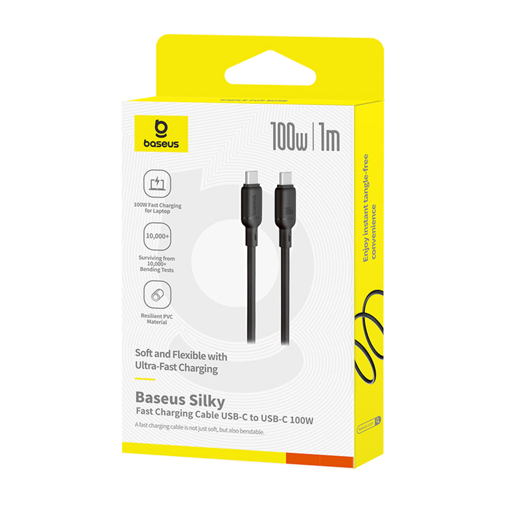 Baseus Silky Series 100W USB-C - USB-C 1m Cable - Black_4