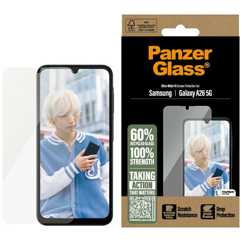 PanzerGlass Ultra-Wide Fit Tempered Glass for Samsung Galaxy A26 5G - Clear_0