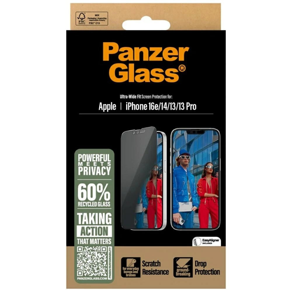PanzerGlass Ultra-Wide Fit Privacy Glass for iPhone 16e / 14 / 13 / 13 Pro_3