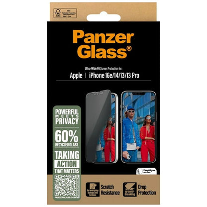PanzerGlass Ultra-Wide Fit Privacy Glass for iPhone 16e / 14 / 13 / 13 Pro_3