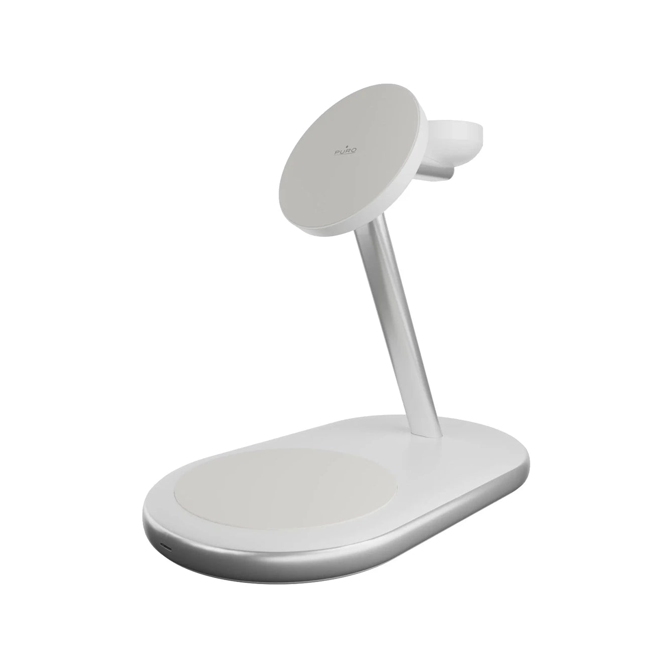 Puro Mag Station Qi2 3-in-1 Wireless Charger Compatible with MagSafe - White_1
