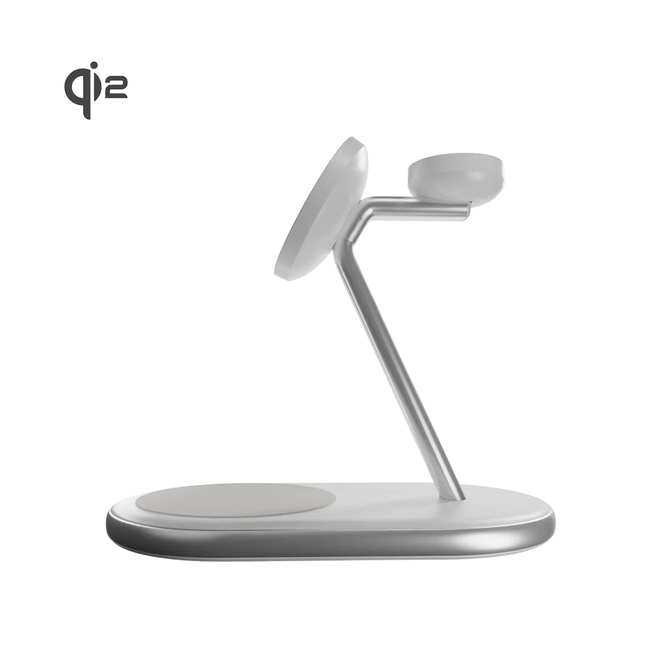 Puro Mag Station Qi2 3-in-1 Wireless Charger Compatible with MagSafe - White_2