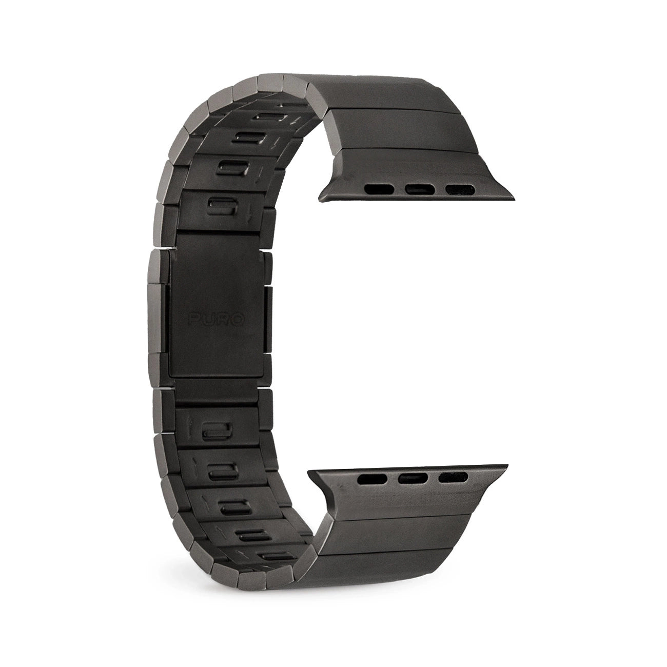 Puro TITAN Stainless Steel Apple Watch Band 42/44/45/49mm - Black_0
