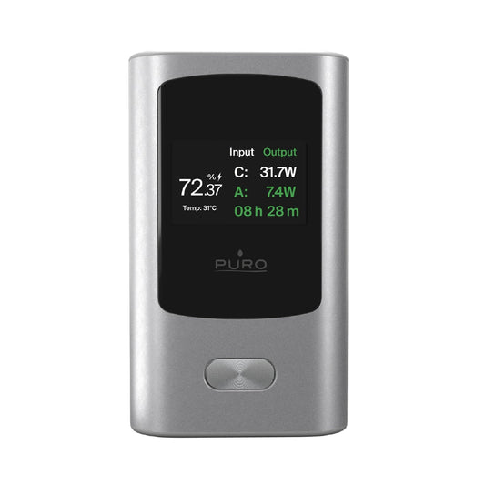 Powerbank PURO 10000mAh / USB-A + USB-C / 45W / Display / Cinza Escuro / PUFCBB100P10DKGR_0