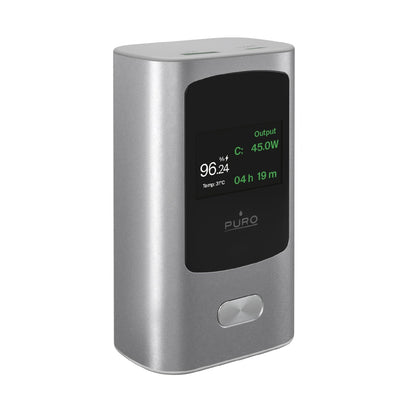 Powerbank PURO 10000mAh / USB-A + USB-C / 45W / Display / Cinza Escuro / PUFCBB100P10DKGR_1