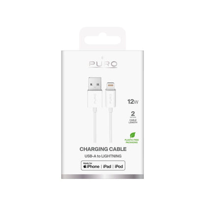 Puro TPE 12W USB-A - Lightning Cable 2m - White_1