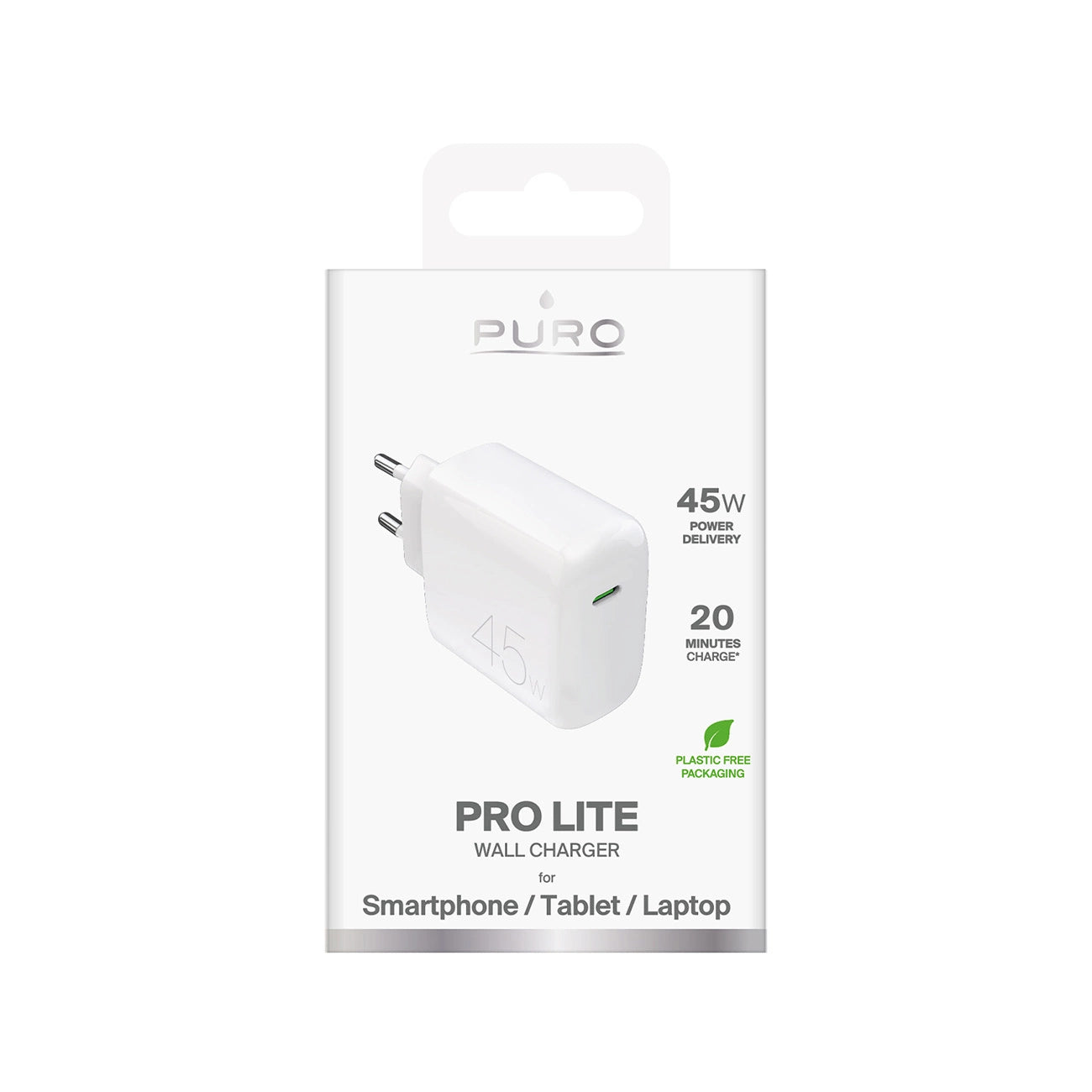 Puro PROLITE 45W USB-C Wall Charger - White_1