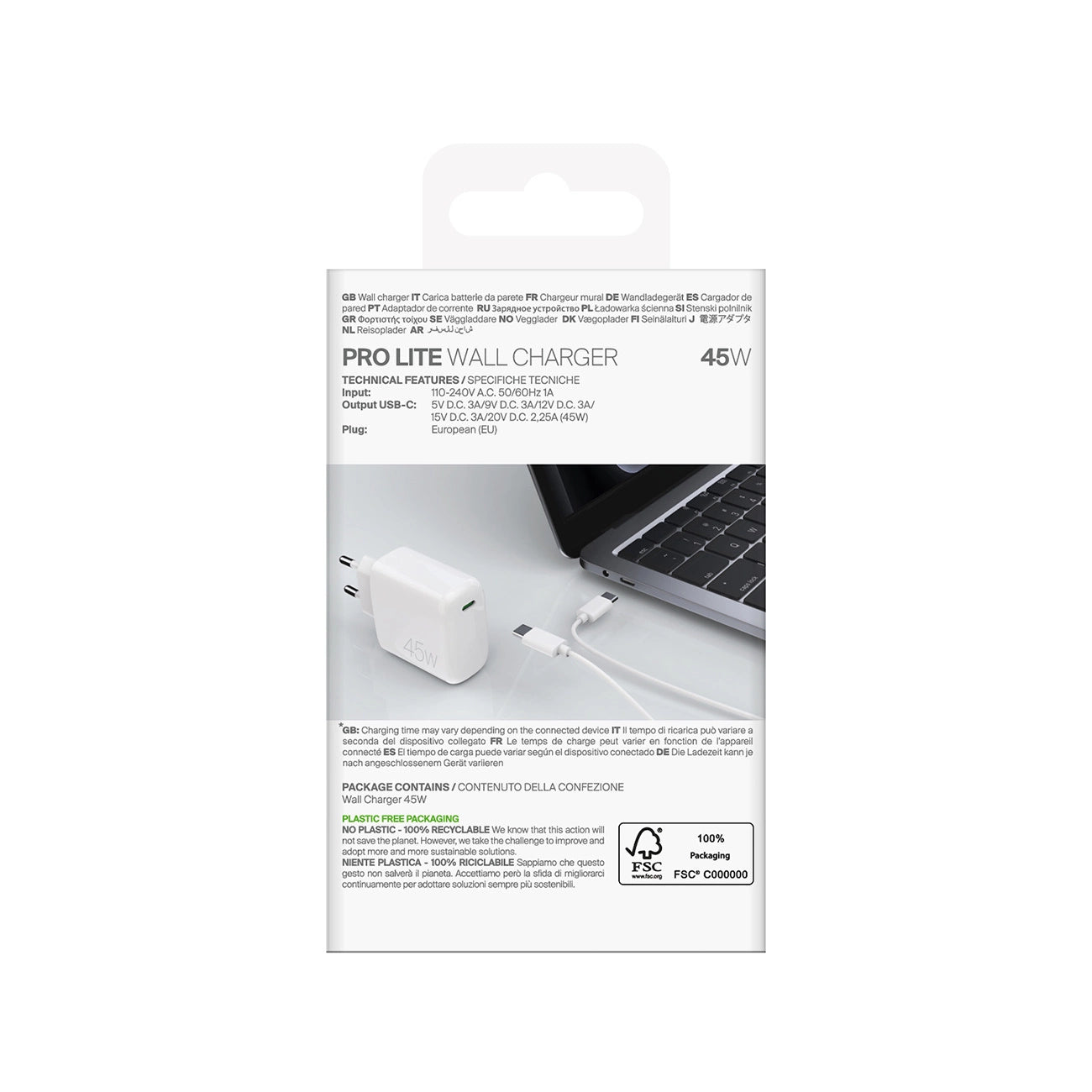 Puro PROLITE 45W USB-C Wall Charger - White_2