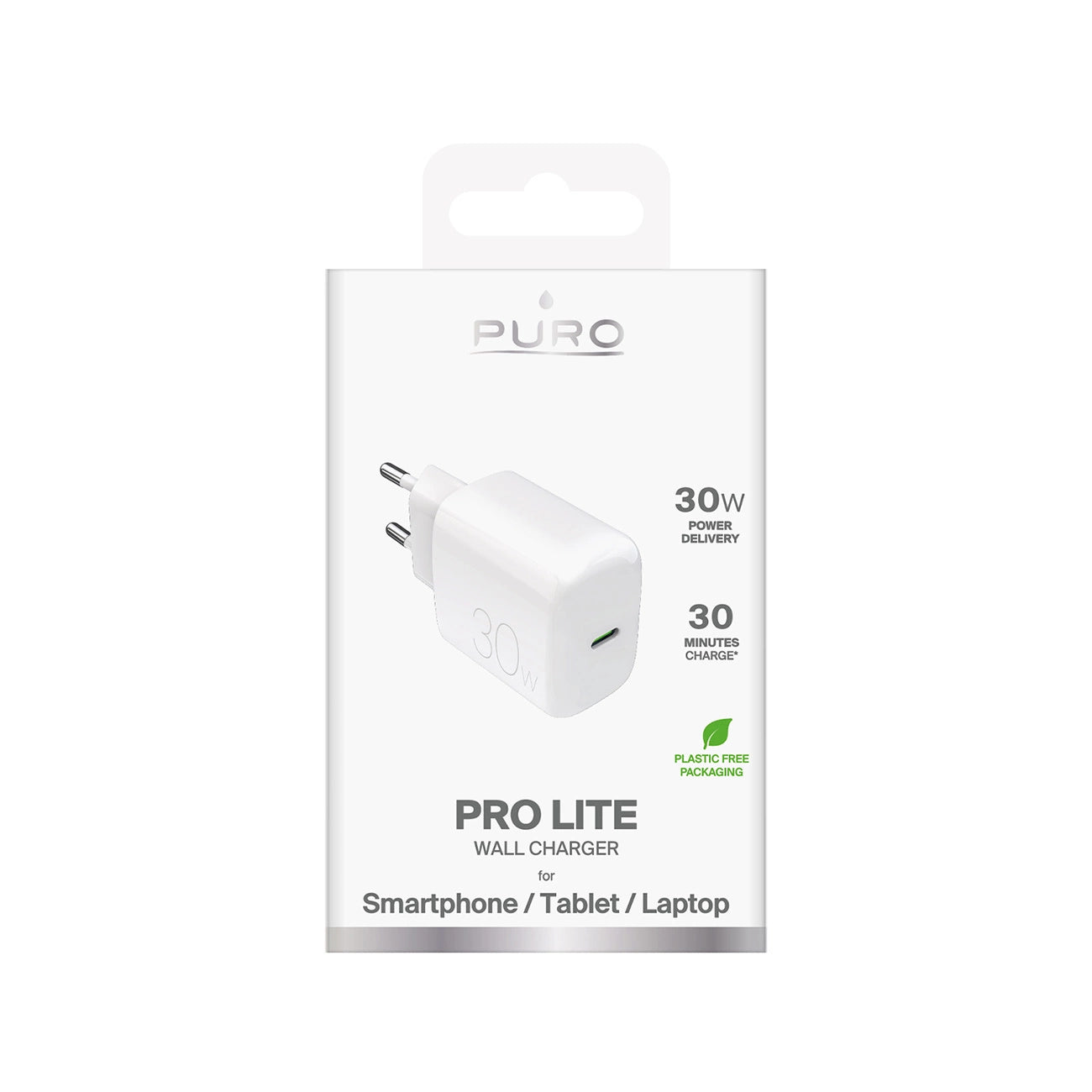 Puro PROLITE 30W USB-C Wall Charger - White_1