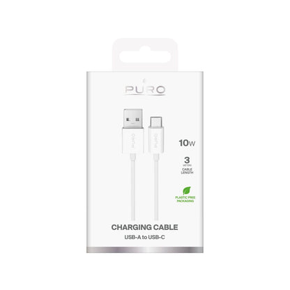 Puro TPE 10W USB-A - USB-C Cable 3m - White_1