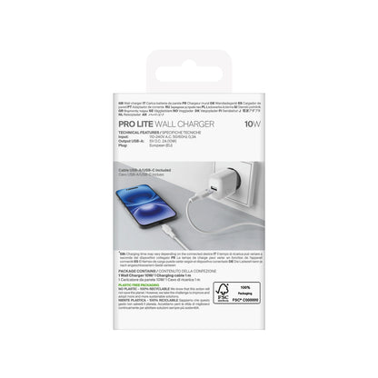 Puro PROLITE 10W USB-A wall charger + USB-A - USB-C cable 1.2m - white_2