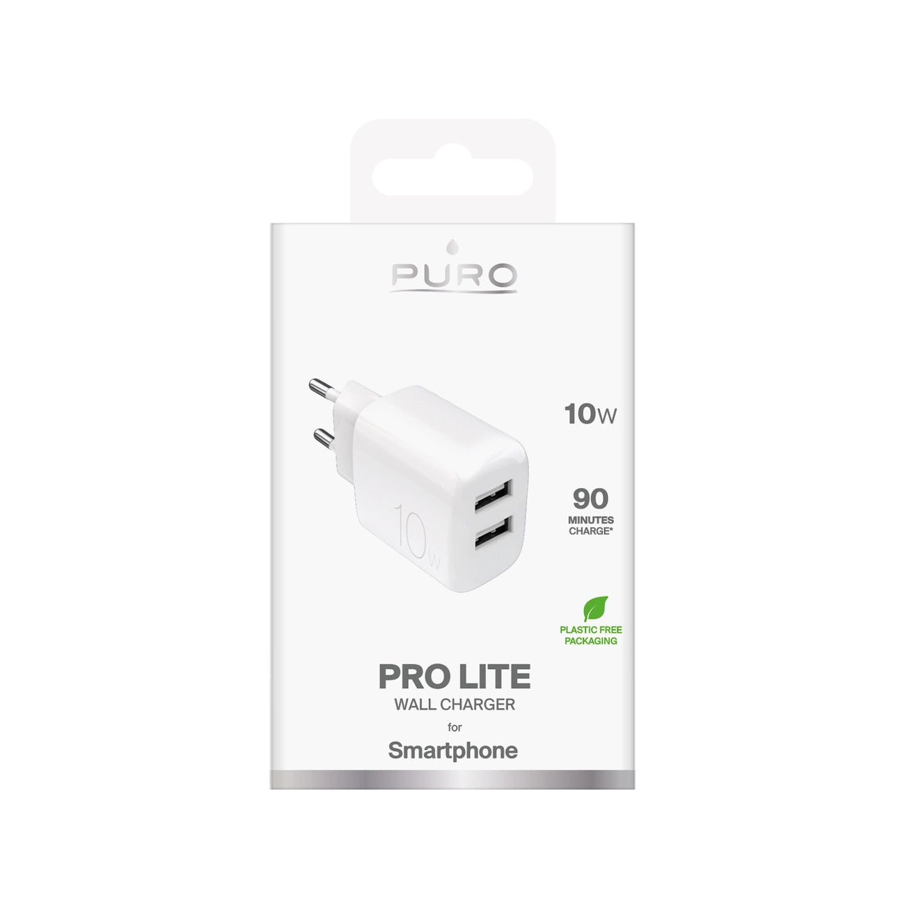 Puro PROLITE 10W 2x USB-A Wall Charger - White_1