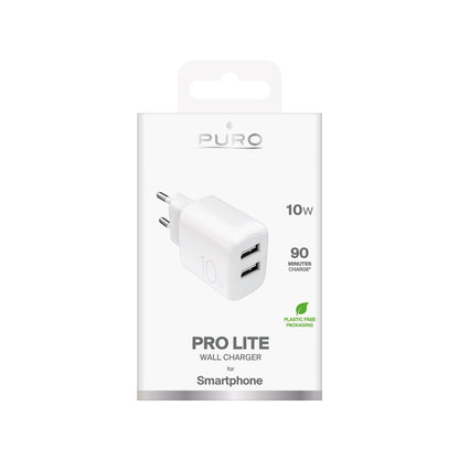 Puro PROLITE 10W 2x USB-A Wall Charger - White_1