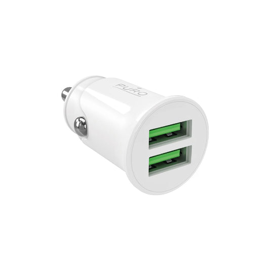 Puro Pro Lite Car Charger 2x USB-A 10W - White_0