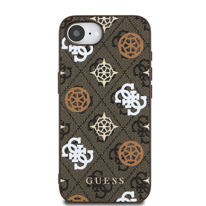Guess PU 4G Peony case with MagSafe for iPhone 16e - brown_4