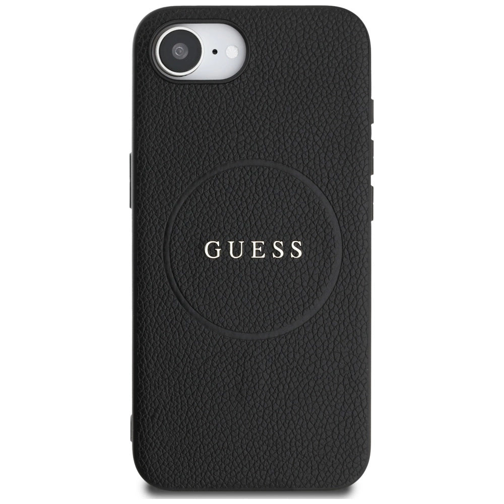 Guess PU Grained Classic Logo case with MagSafe for iPhone 16e - black_2