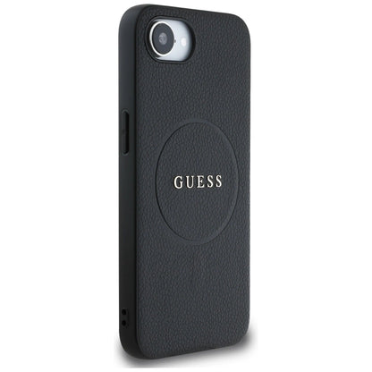 Guess PU Grained Classic Logo case with MagSafe for iPhone 16e - black_3