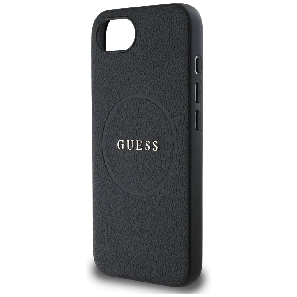 Guess PU Grained Classic Logo case with MagSafe for iPhone 16e - black_5