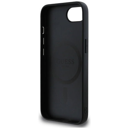 Guess PU Leather 4G Colored Ring Case with MagSafe for iPhone 16e - Black_6