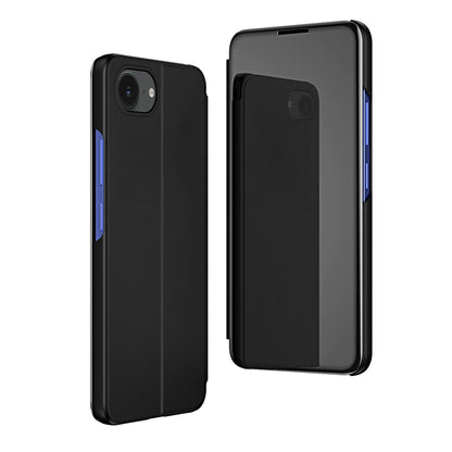 Clear View Case for iPhone 16e Flip Cover - Black_1