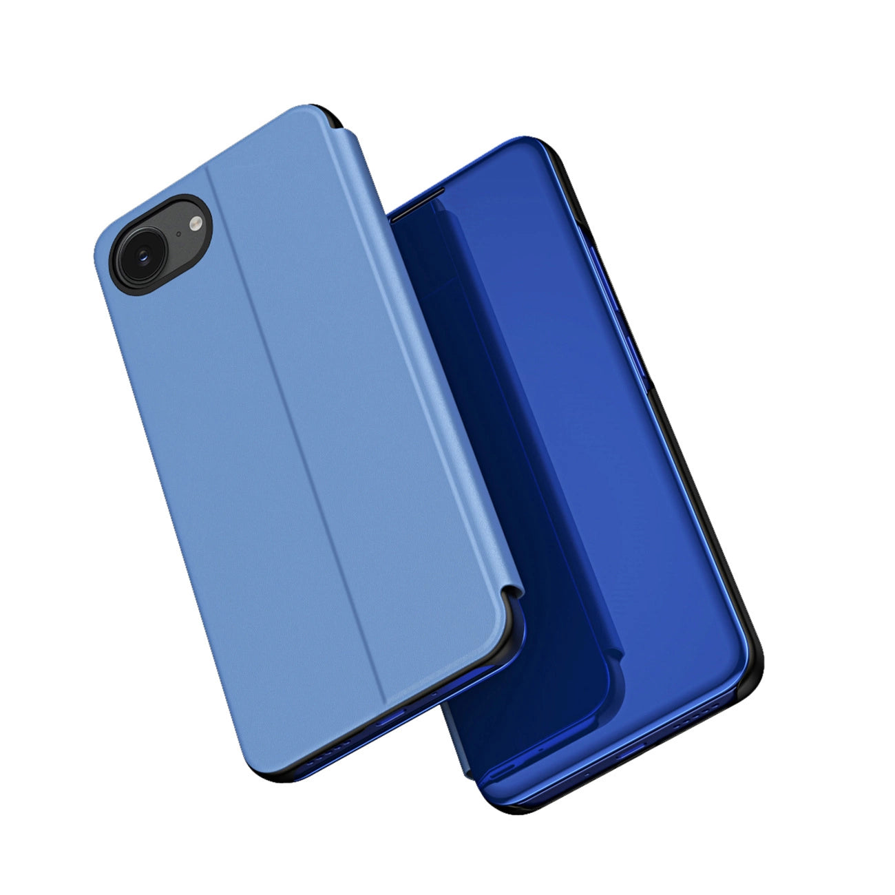 Clear View Case for iPhone 16e Flip Cover - Blue_0