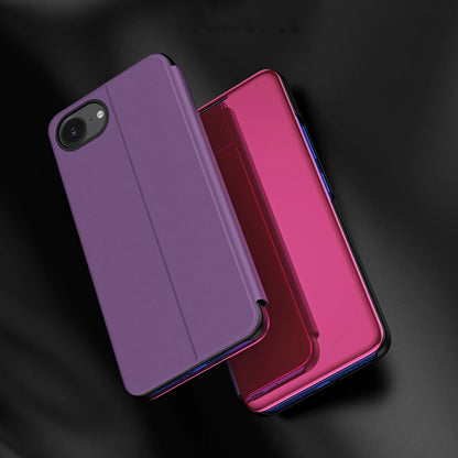 Clear View Case for iPhone 16e Flip Cover - Pink_2