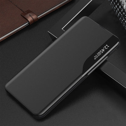 Eco Leather View Case elegant case with flap and stand for iPhone 16e - black_5