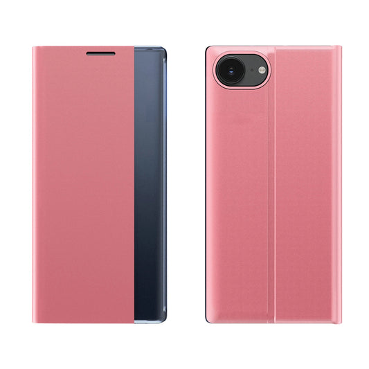 New Sleep Case iPhone 16e Flip Cover with Stand - Pink_0