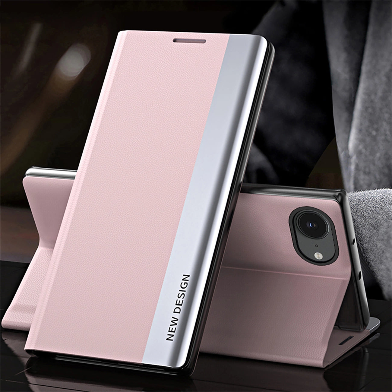Sleep Case Pro for iPhone 16e with flap and stand - pink_1