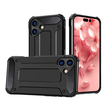 Hybrid Armor Case for iPhone 16e - Black_0