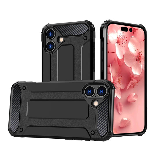 Hybrid Armor Case for iPhone 16e - Black_0