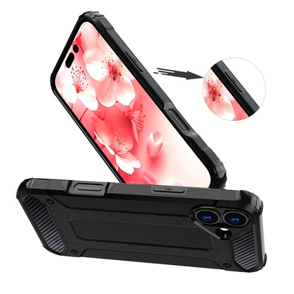 Hybrid Armor Case for iPhone 16e - Black_4