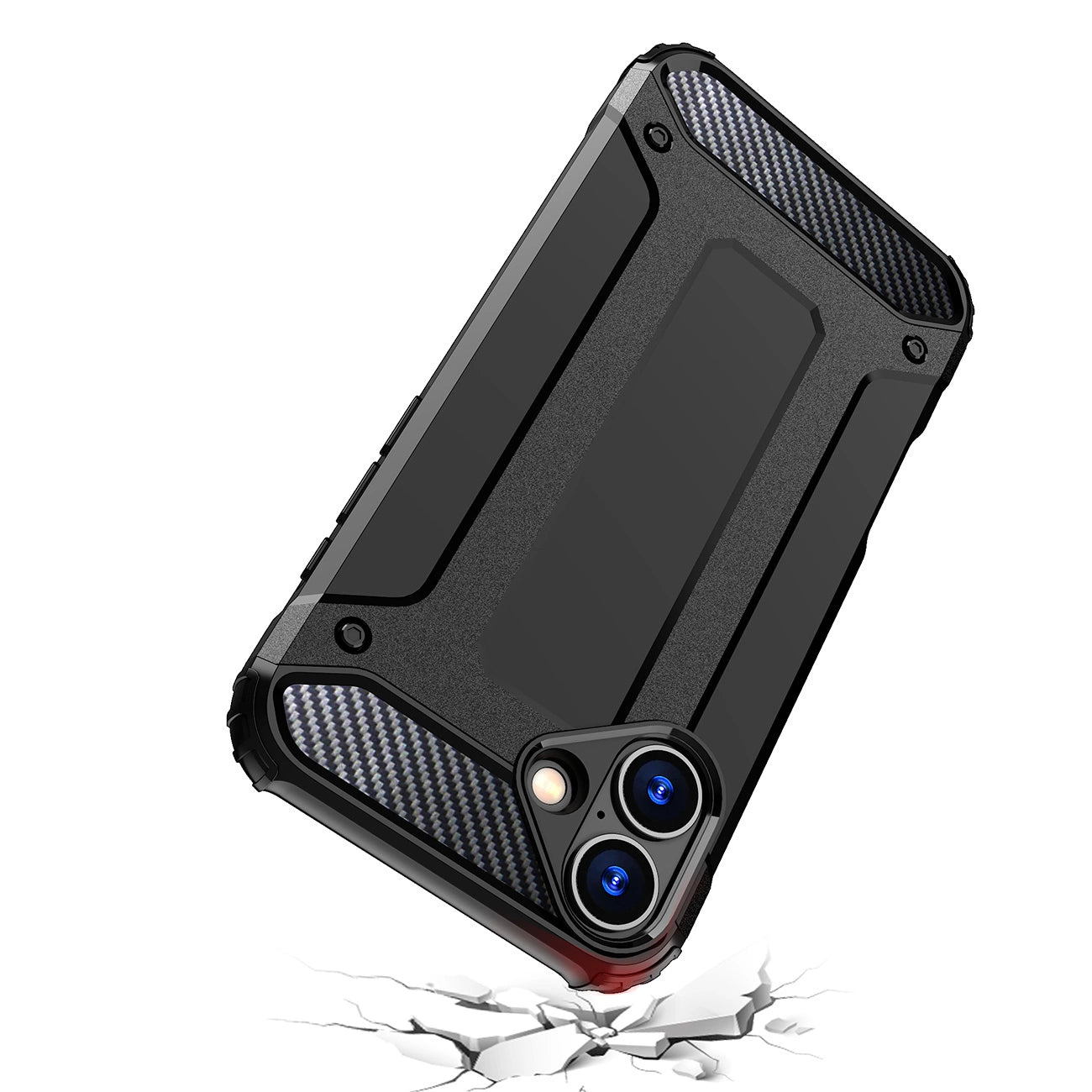 Hybrid Armor Case for iPhone 16e - Black_7
