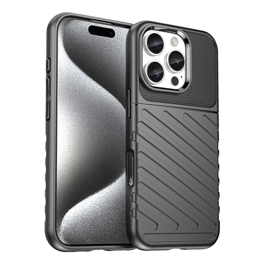 Thunder Case for iPhone 16e Silicone Armored Cover - Black_0