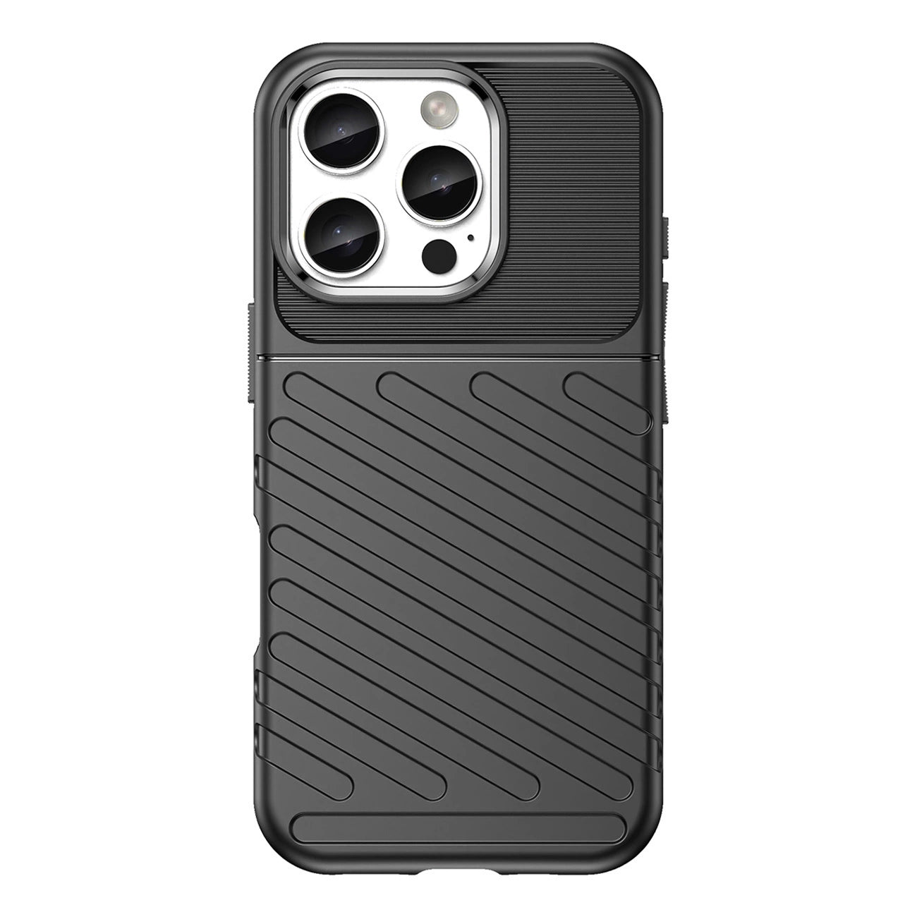 Thunder Case for iPhone 16e Silicone Armored Cover - Black_1