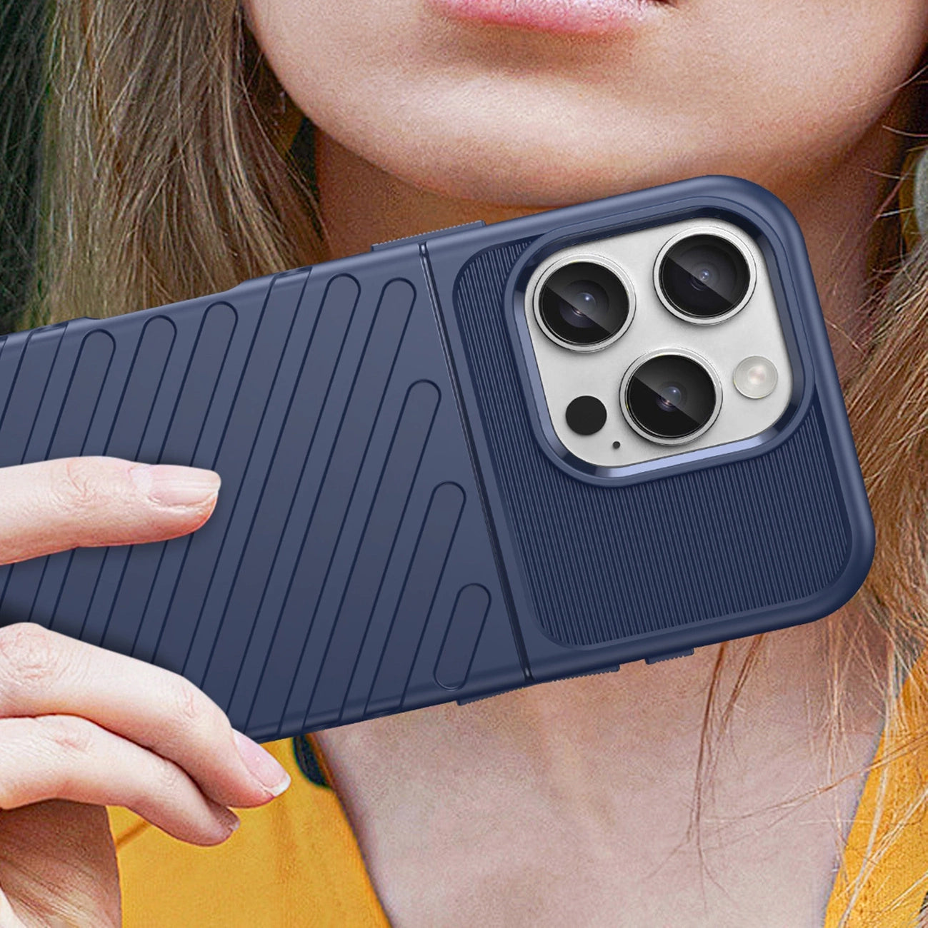 Thunder Case for iPhone 16e Silicone Armored Cover - Blue_3