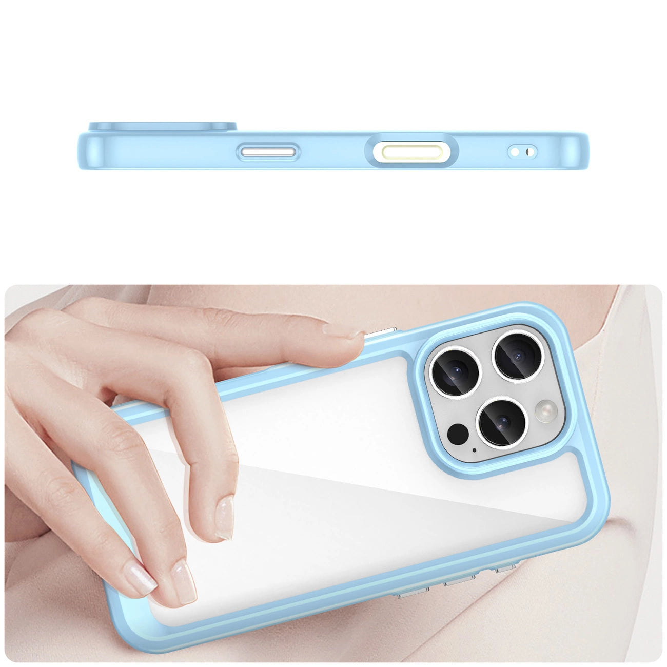 Outer Space Case for iPhone 16e Flexible Frame Cover - Blue_3