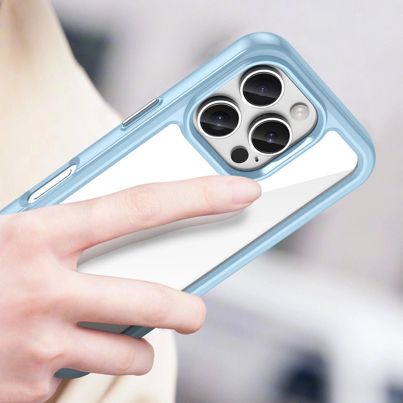 Outer Space Case for iPhone 16e Flexible Frame Cover - Blue_4