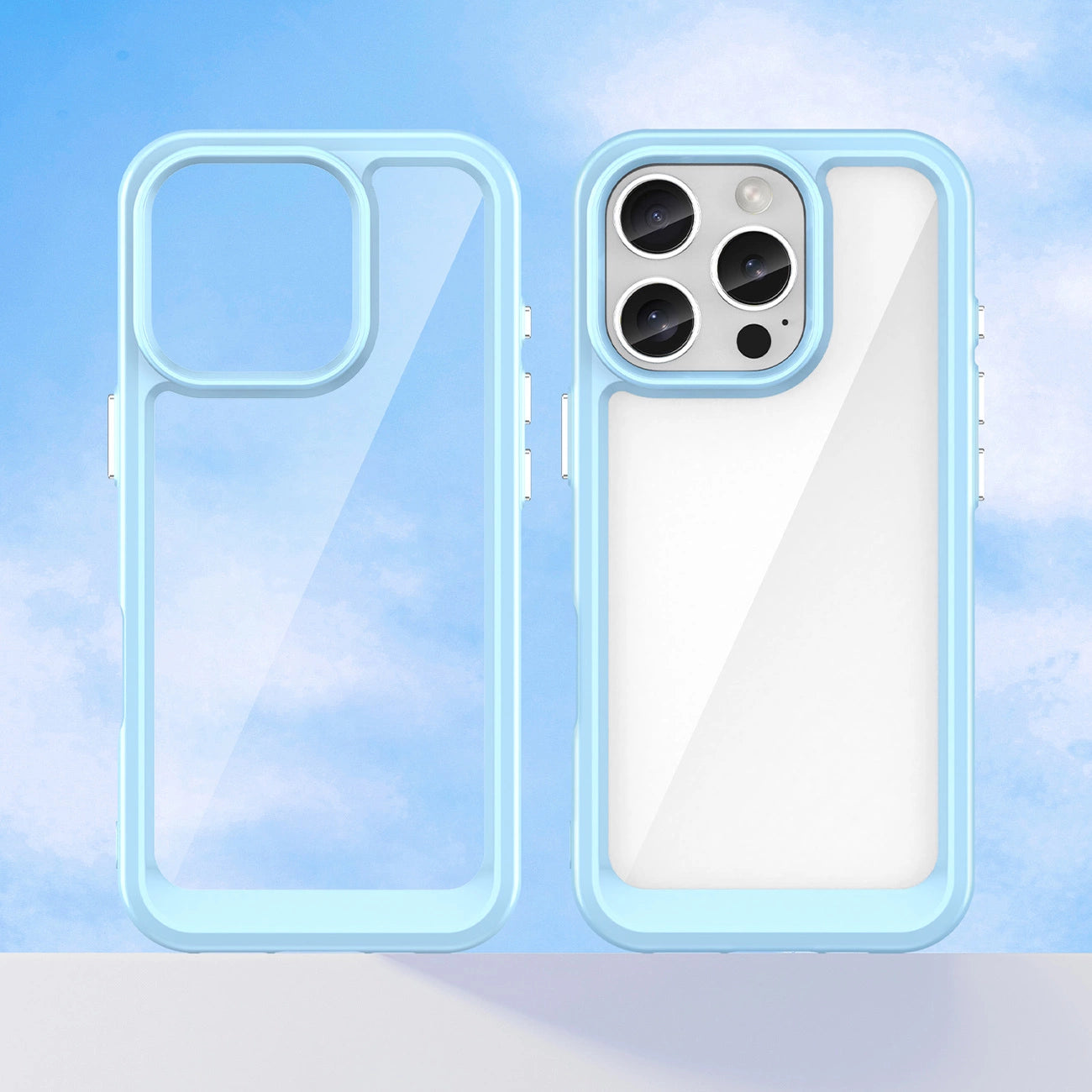 Outer Space Case for iPhone 16e Flexible Frame Cover - Blue_7
