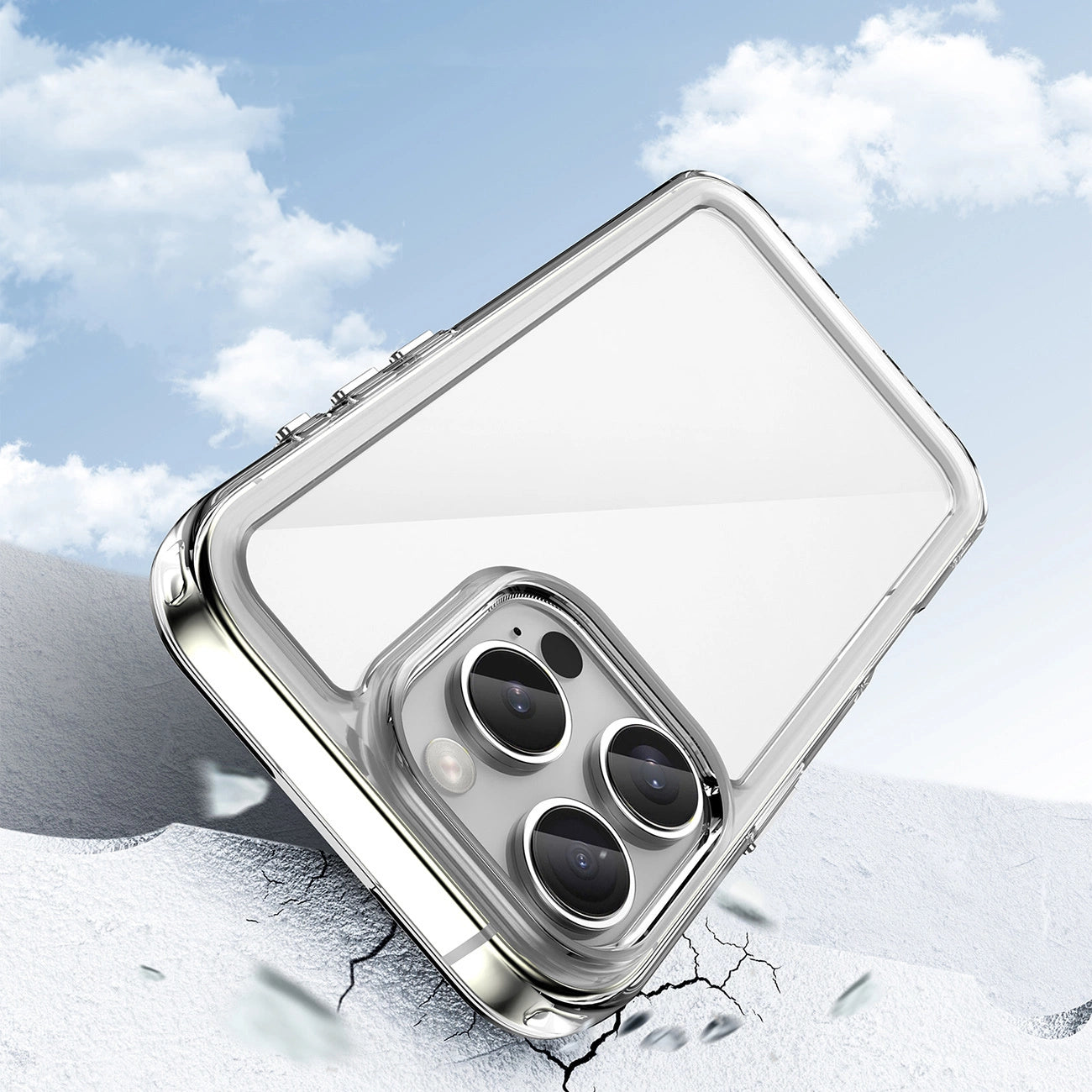 Outer Space Case for iPhone 16e Flexible Frame Cover - Clear_2