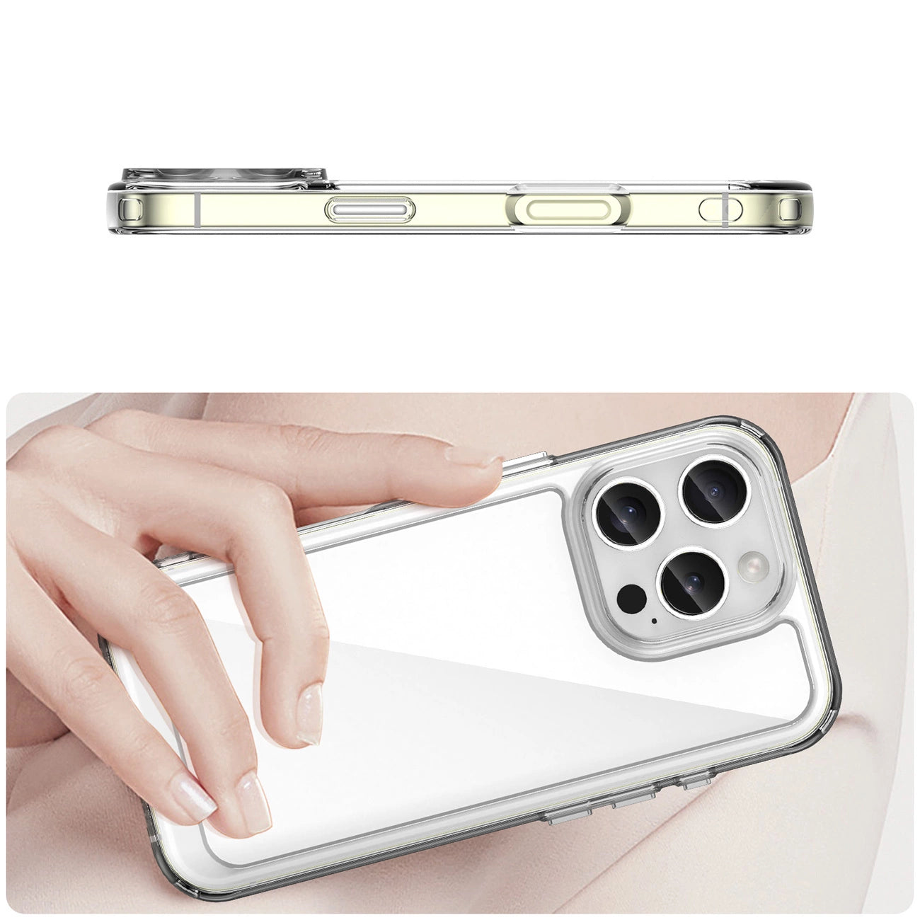 Outer Space Case for iPhone 16e Flexible Frame Cover - Clear_3
